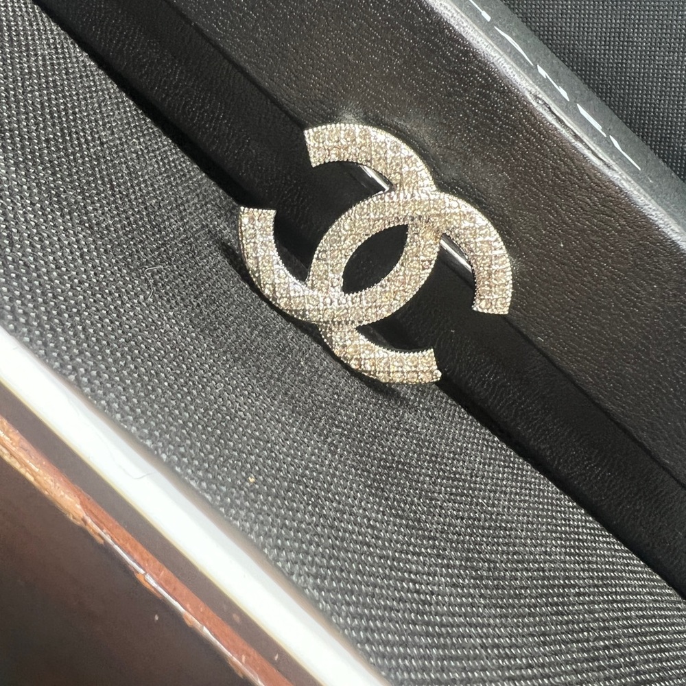 Chanel rhinestone brooch